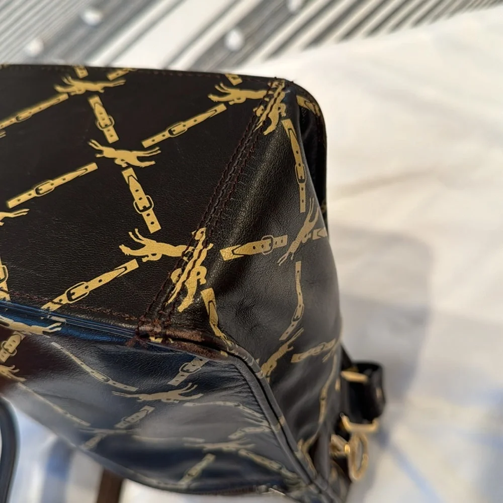 LONGCHAMP Vintage logo Brown Crossbody/ shoulder bag, Camera bag, 2outer pockets - Picture 10 of 16